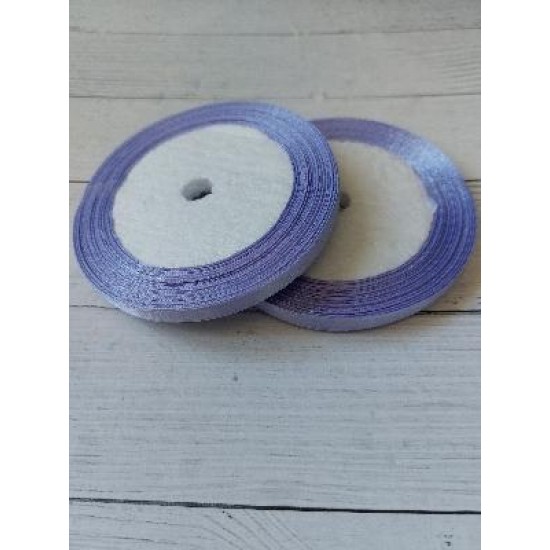 Лента атласная однотонная 0,6 см*25 ярдов цв. светло-сиреневый 90, цена за катушку